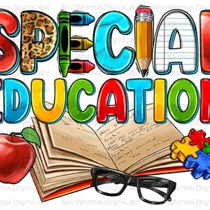 Special Education png sublimation design download, Teacher&#39;s Day png, western Special png, Teacher png, sublimate designs download