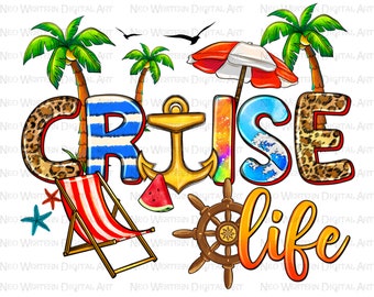 Téléchargement de conception de sublimation png de croisière vie, croisière png, vacances png, bonjour été png, été vibes png, téléchargement de conceptions sublimées