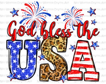 God bless the USA png sublimation design download, 4th of July png, Independence Day png, western USA png, sublimate designs download