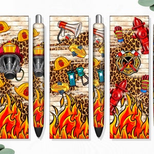 Firefighter pen wrap png sublimation design download, Firefighter png, western pen wrap png, pen wrap png, sublimate designs download
