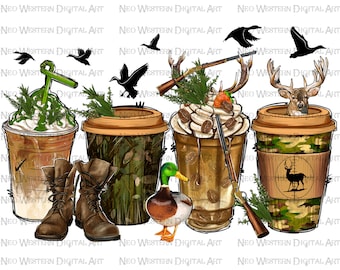 Hunter coffee drinks png sublimation design download,hunting coffee cup png,camouflage coffee cups png,coffee cups,coffee cups,sublimate design download