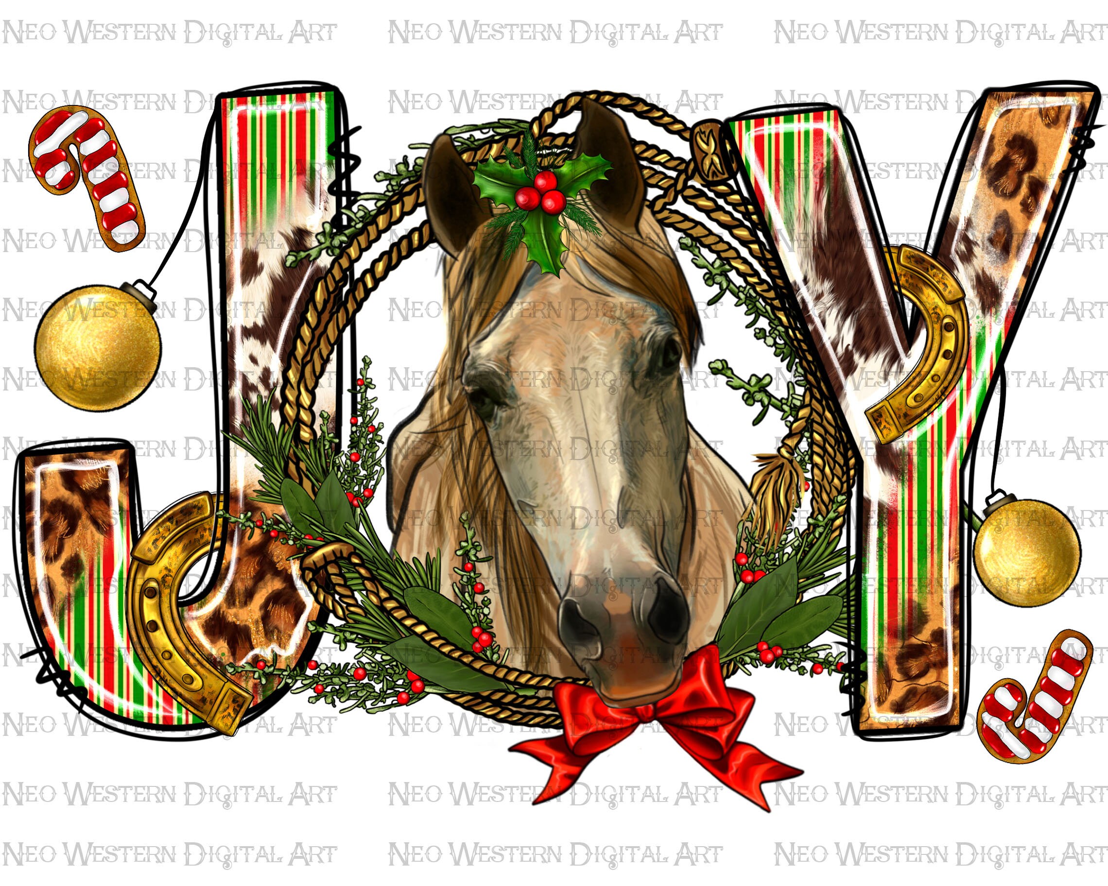 Joy With Horse Png Sublimation Design Download, Christmas Png ...