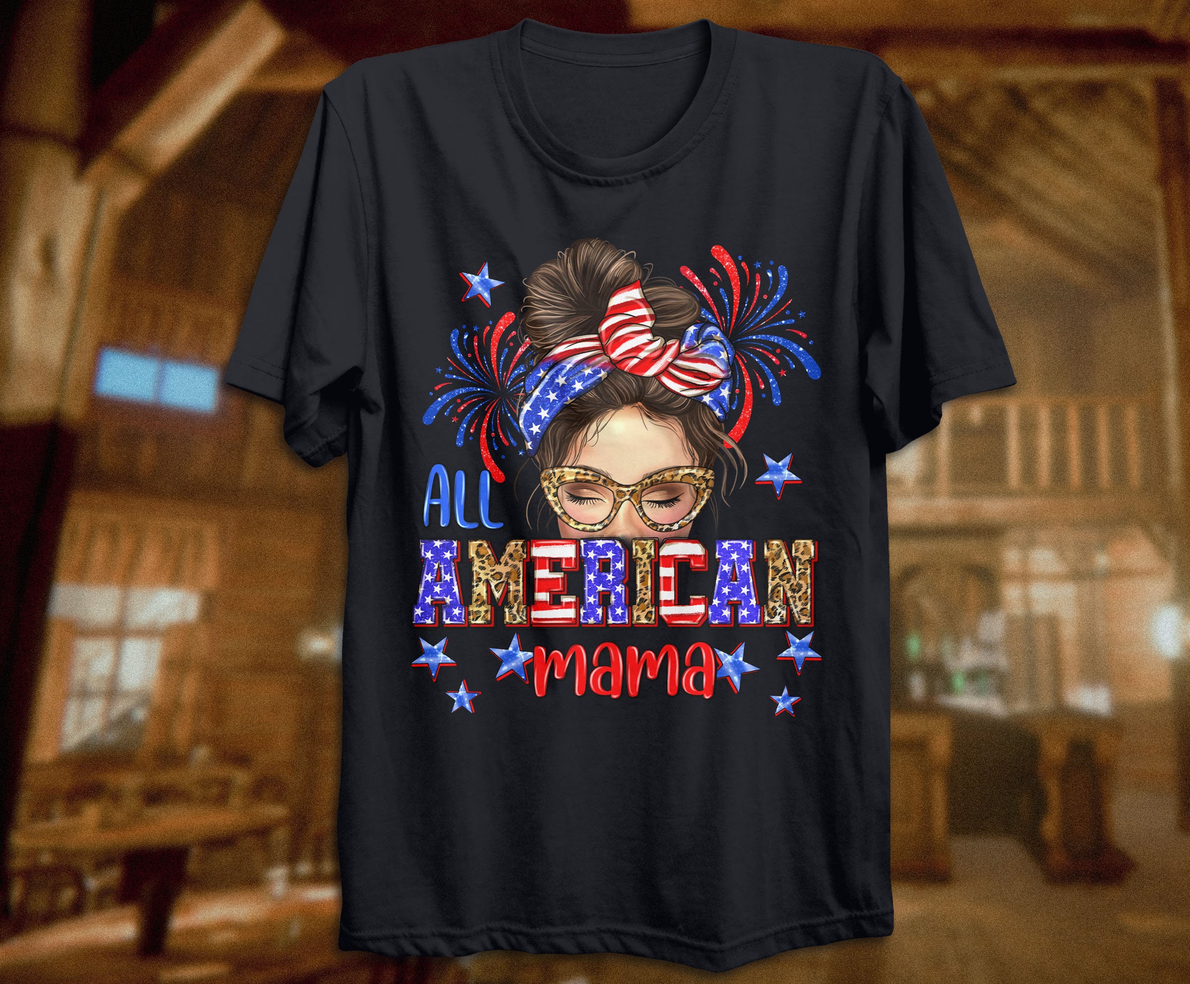 All American Mama Png Sublimation Design Download, 4th of July Png ...