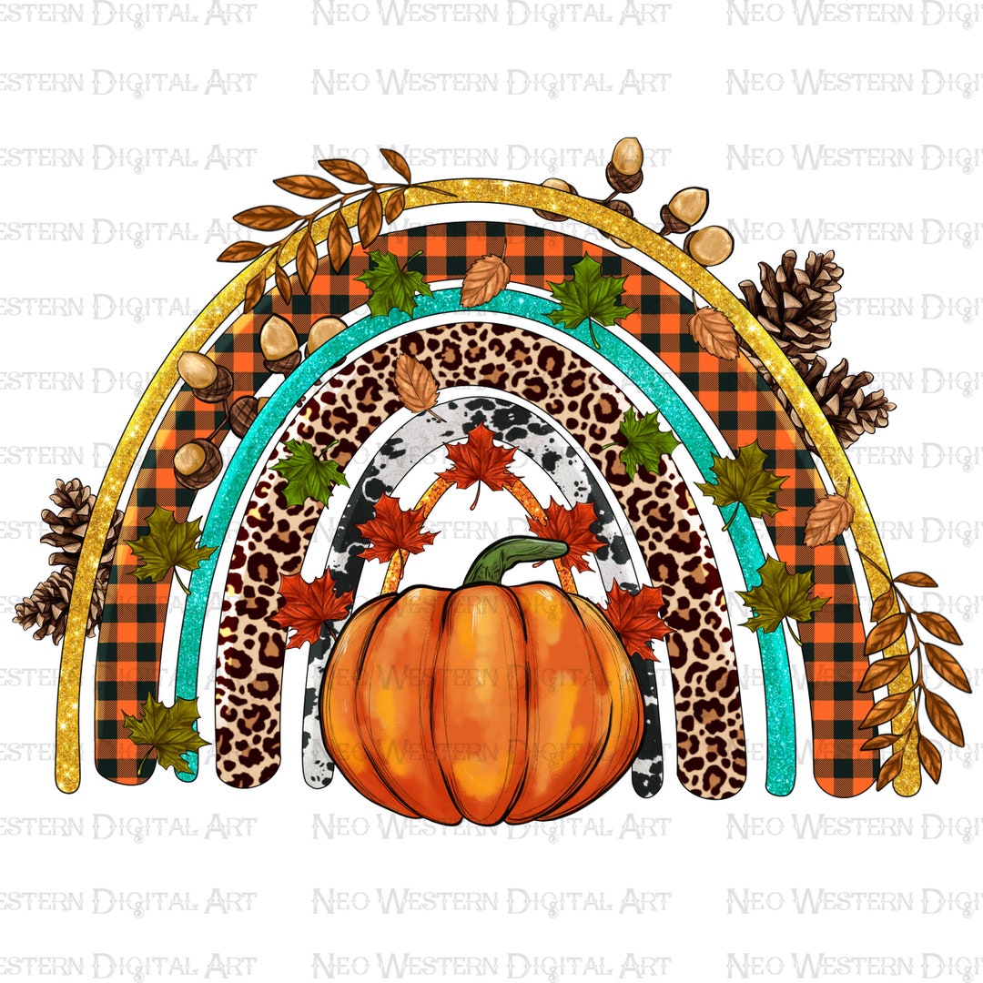 Fall Rainbow Png Sublimation Design Download, Cozy Season Png, Fall ...