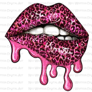 Rosa Leoparden Lippen png Sublimation Design herunterladen, rosa Lippen png, westliche Lippen png, Leoparden Lippen png, sublimieren Designs herunterladen