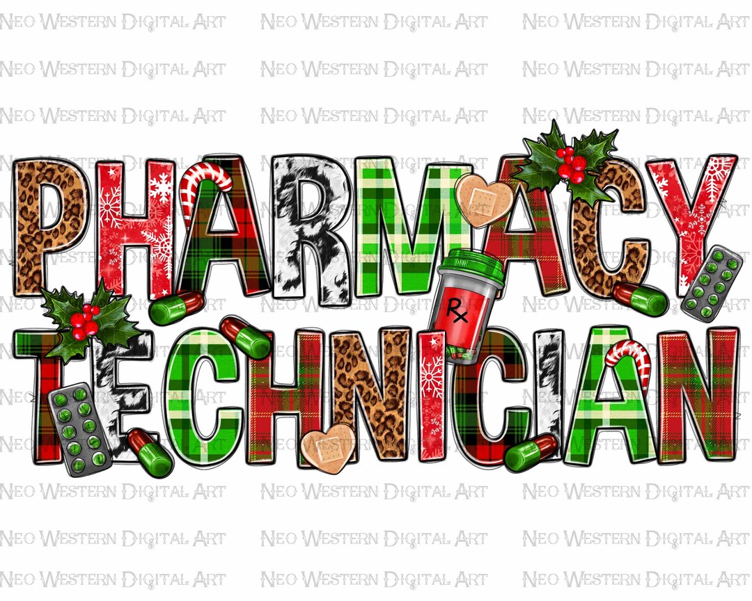Pharmacy Technician Christmas Png Sublimation Design Download ...