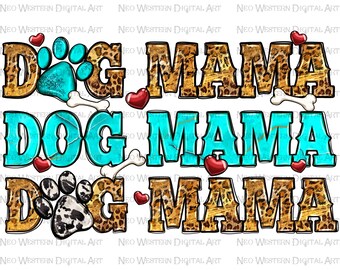 Dog mama png sublimation design download, Mother's Day png, western dog mama png, dog love png, mama png, sublimate designs download