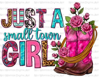 Solo una piccola ragazza di città png sublimazione design download, piccola ragazza di città png, piccola città png, piccola città occidentale png, sublimare disegni download