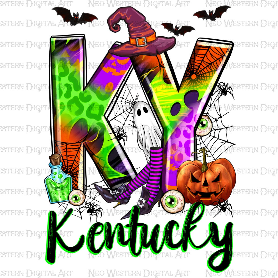 Halloween KY Kentucky Png Sublimation Design Download,happy Halloween