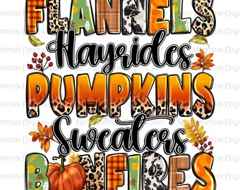 Flannels hayrides pumpkins sweaters bonfires png, Fall pumpkin png, Hello Fall png, Fall vibes png, sublimate designs download