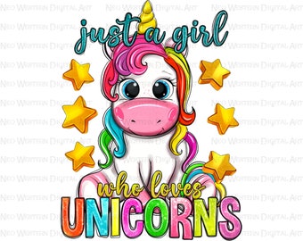 Gewoon een meisje dat houdt van eenhoorns png sublimatie ontwerp download, gewoon een meisje png, eenhoorns png, sublimeer ontwerpen download