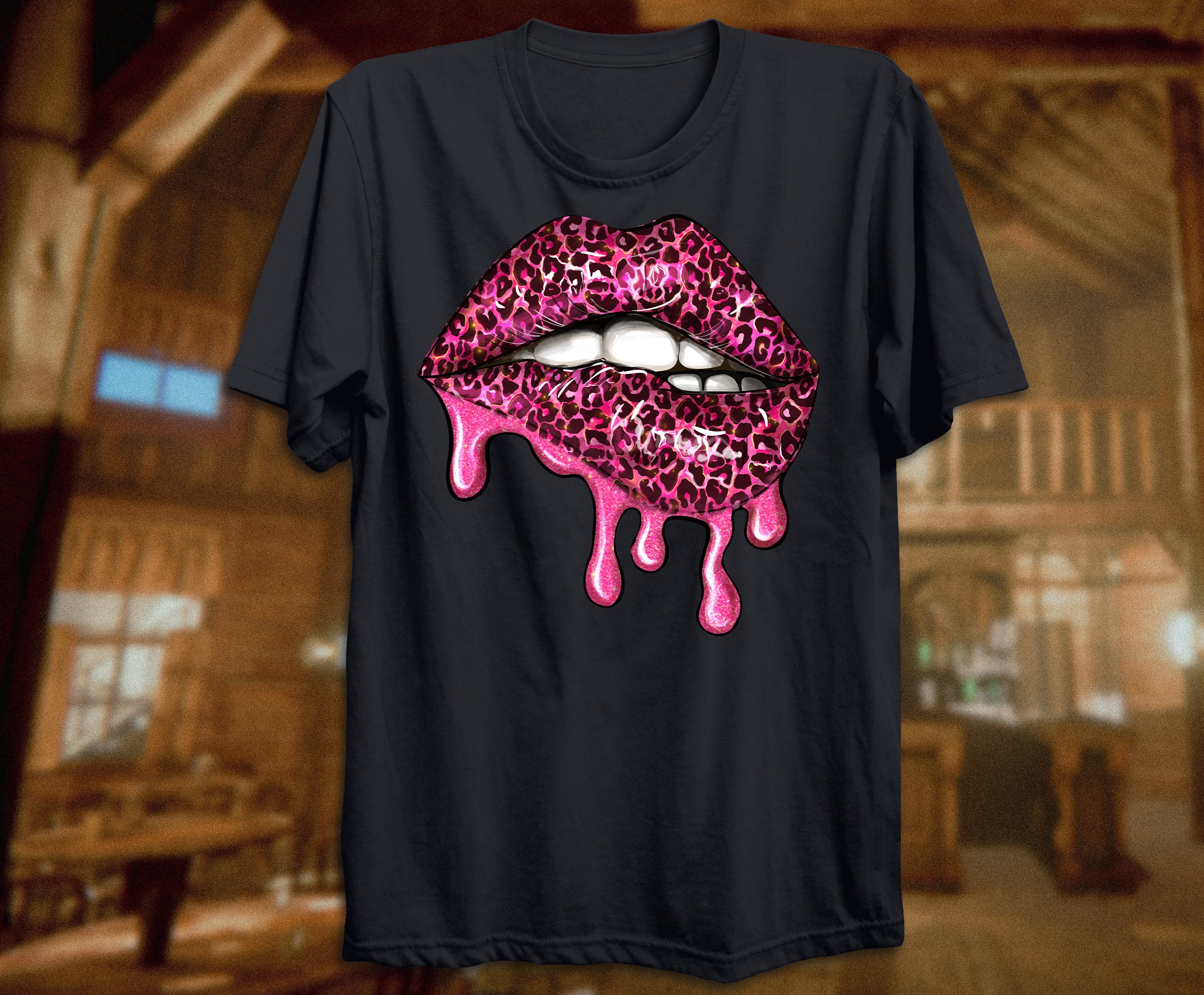 Pink Leopard Lips Png Sublimation Design Download, Pink Lips Png ...
