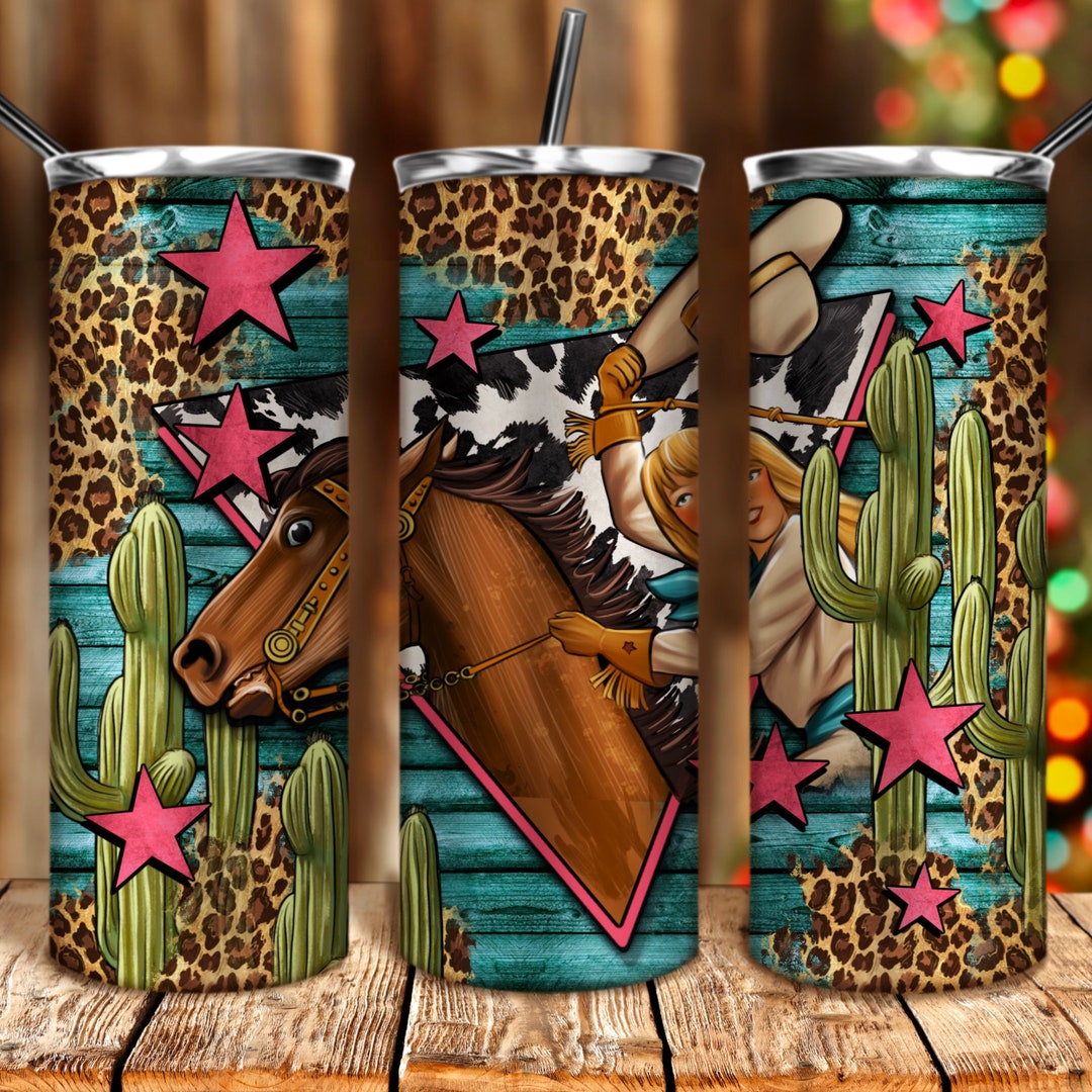 Cowgirl 20 Oz Skinny Tumbler Png, Tumbler Wrap Png, Western Cowgirl Png ...