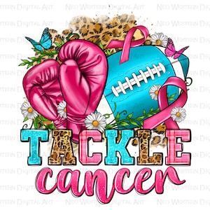 Tackle Cancer png sublimation design download, boxing gloves png, Breast Cancer png, Cancer Awareness png,sublimate designs download