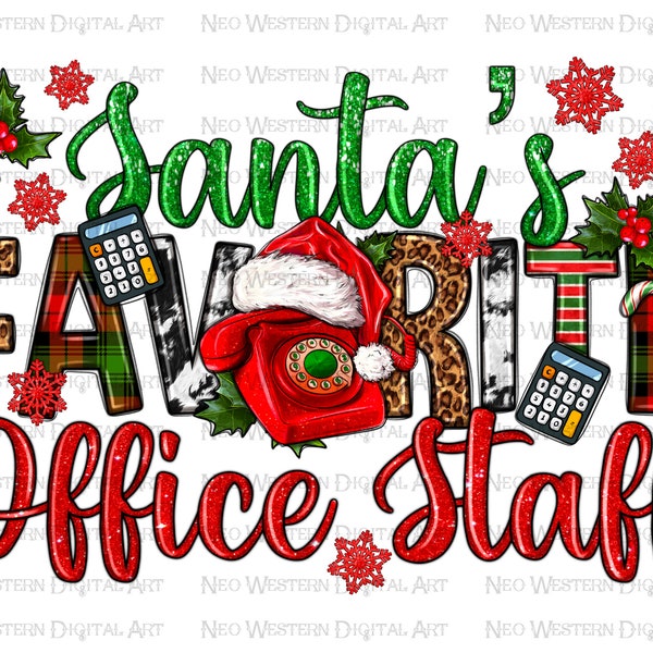 Santa's Favorite office staff Christmas png sublimation design download, Christmas png, Santa's Favorite png, sublimate designs download