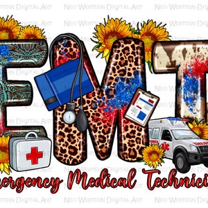 EMT Emergency Medical Technician png sublimation design download, Paramedic png, western EMT png, sublimate designs download