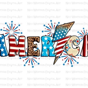 Blitz mit Amerika png Sublimation Design download, 4. Juli png, Unabhängigkeitstag png, USA Flagge png, Sublimate Designs download