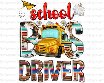 School bus driver png sublimation design download, back to School png, school bus png, bus driver png, sublimate designs download