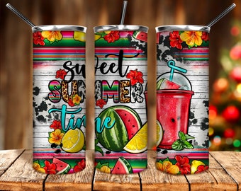 Sweet Summer time 20oz tumbler png sublimation design download, summer vibes png, western tumbler png, summer png,sublimate designs download