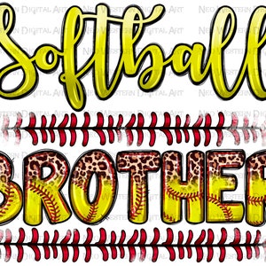 Softball brother png sublimation design download, Softball ball png, game day png, sport brother png, sport png, sublimate designs download