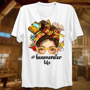 Messy Bun Bus Monitor Life Png Sublimation Design Download, Back to ...