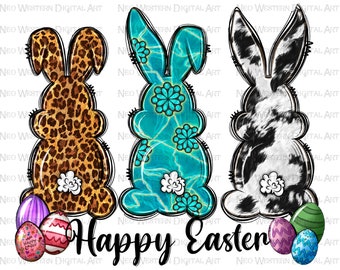 Western happy easter peeps png sublimation design download, Easter Day png, Happy Easter png, western Easter png, sublimate designs download