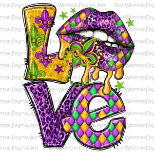 Mardi Gras love lips png sublimation design download, Happy Mardi Gras png, Mardi Gras lips png, western Mardi Gras png, sublimate download