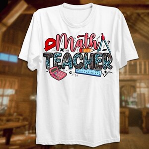 Math Teacher Png Sublimation Design Download, Teacher's Day Png ...