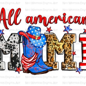 All American Mimi png sublimation design download, 4th of July png, Independence Day png, western Mimi png, sublimate designs download
