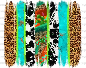 Western brushstrokes png sublimation design download, leopard brushstrokes png, cowhide brushstrokes png, sublimate designs download