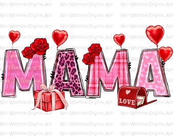 Valentine's Day Mama png sublimation design download, Valentine's Day png, Mama png,  Mother's Day png, sublimate designs download