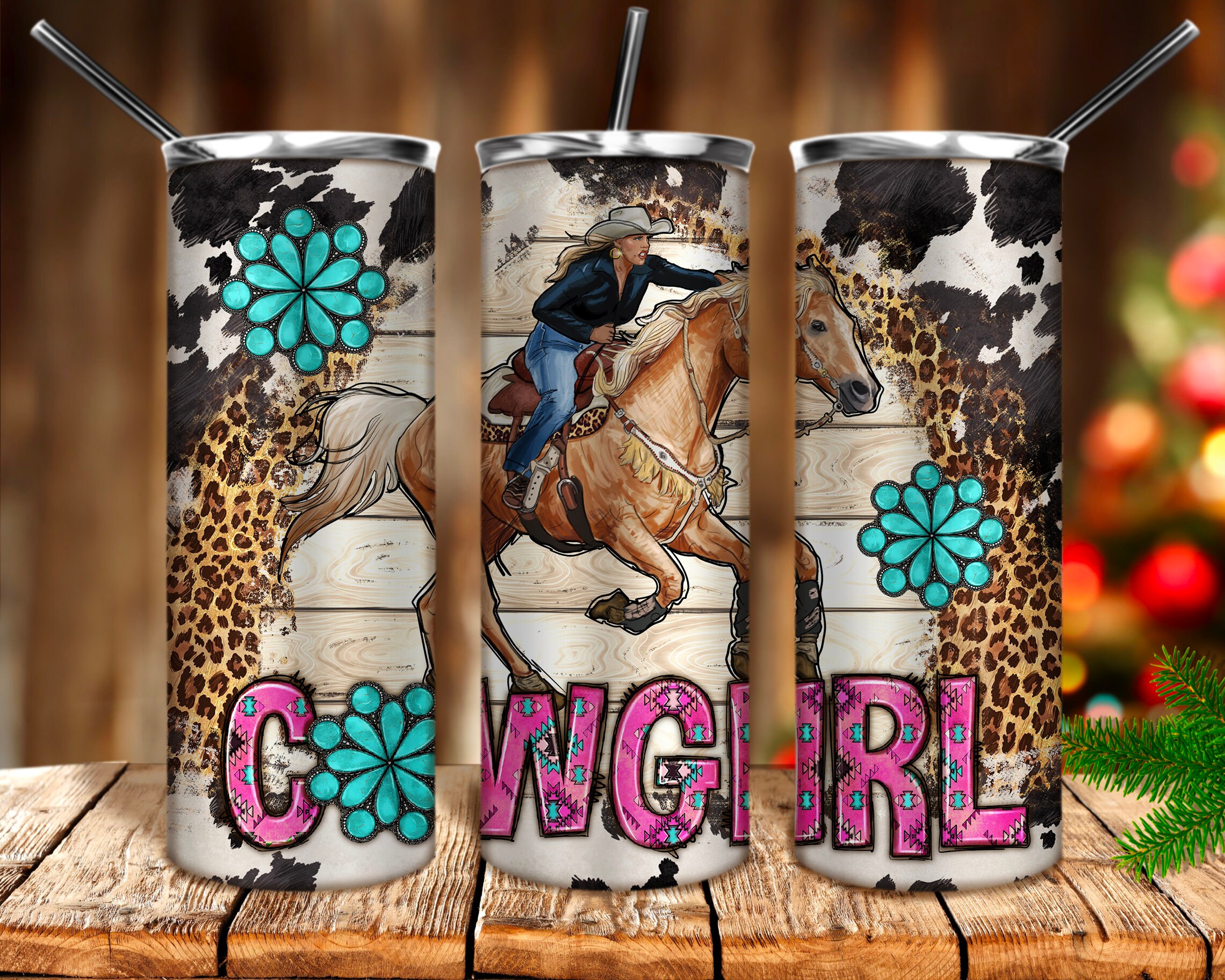 Western Cowgirl Tumbler Png 20oz Tumbler Sublimation Design Download ...