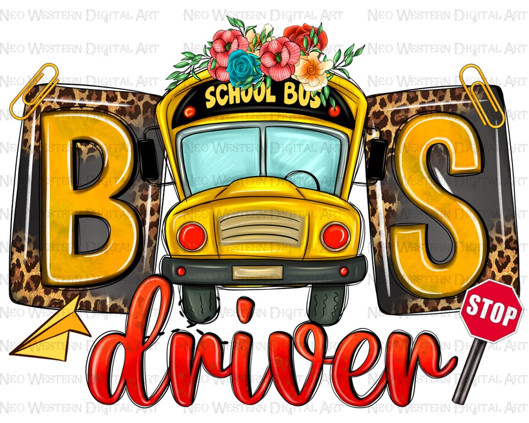 Bus Driver With School Bus Png Sublimation Design, Back to School Png ...