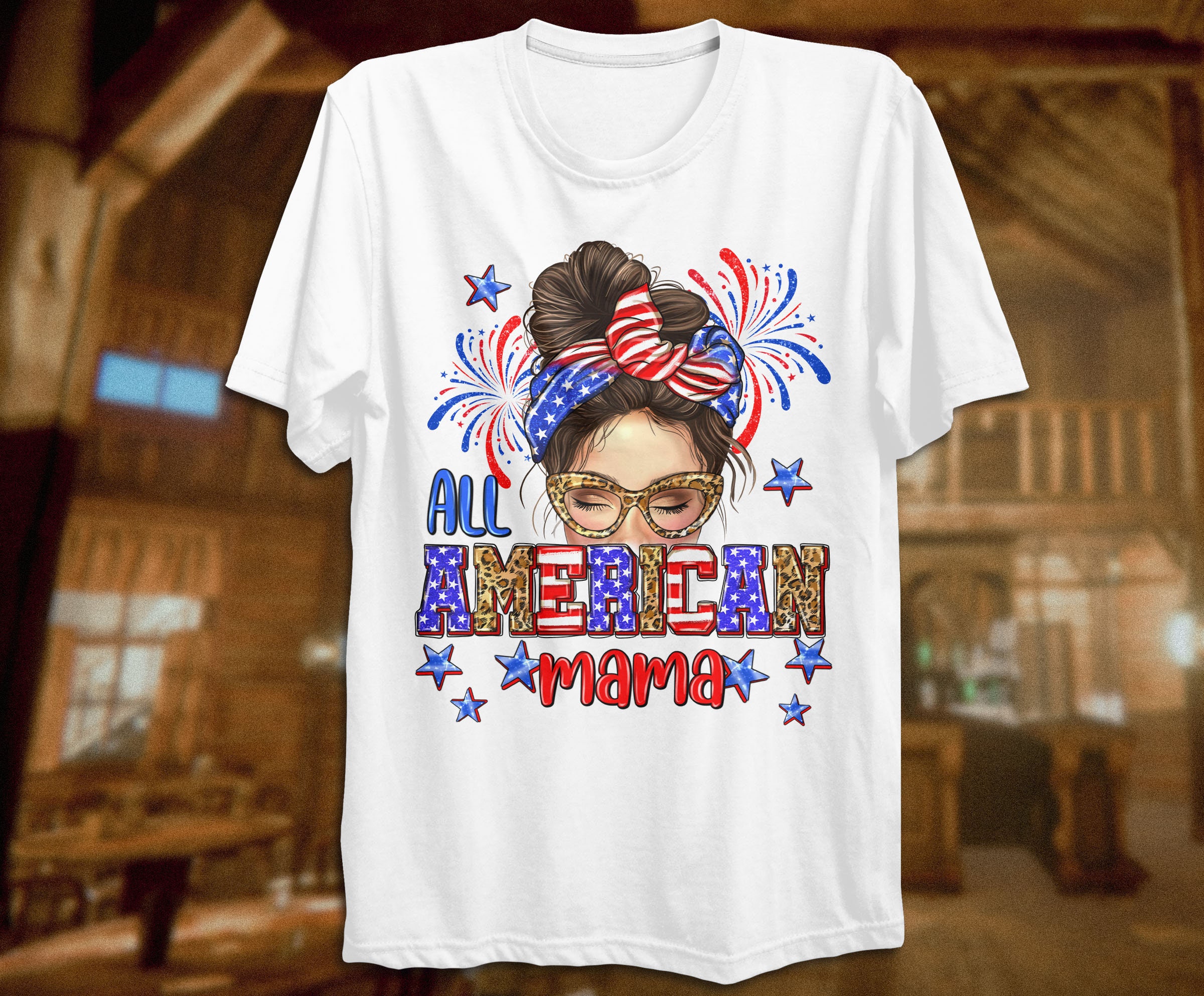 All American Mama Png Sublimation Design Download, 4th of July Png ...