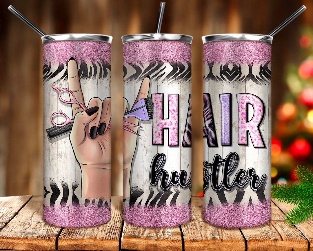 Hair Hustler With Rock Tumbler Png 20oz Tumbler Sublimation Design