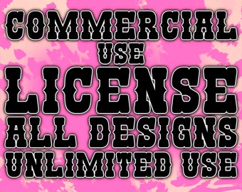 Whole Shop Designs Commercial Use License, Commercial Use License for Print and Sell on Physical Products, Multiple Design, Unlimited