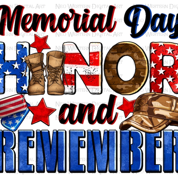 Memorial day honor and remember png sublimation design download, 4th of July png, Independence Day png, American flag png,sublimate download