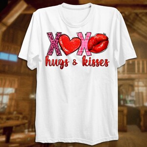Xoxo Hugs and Kisses Png Sublimation Design Download, Valentine's Day ...