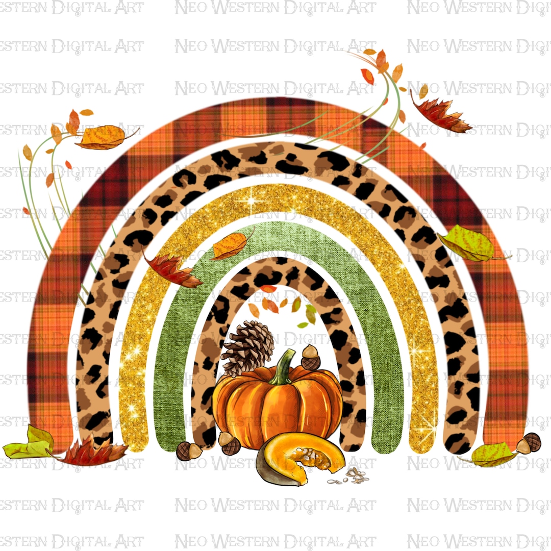 Fall Rainbow Png Sublimation Design Download, Cozy Season Png, Fall ...