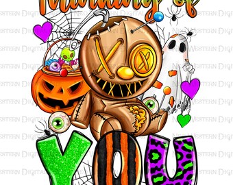 Denken an dich Halloween png Sublimation Design download, Happy Halloween png, spooky Jahreszeit png, Halloween vibes png, sublimieren download