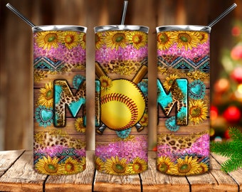 Softball Mama 20 Unzen Becher Sublimation Design herunterladen, Sport png, Softball Becher png, westliche Becher png, sublimieren Designs herunterladen