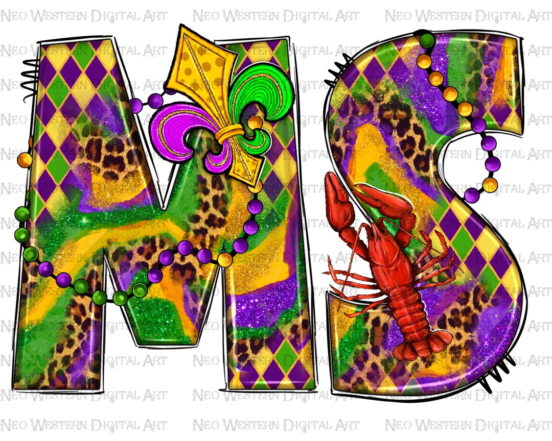Mississippi Mardi Gras Png Sublimation Design, Happy Mardi Gras Png, MS