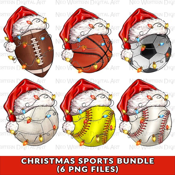 Christmas sports bundle png sublimation design download, game day png, sport bundle png, Merry Christmas png, sublimate designs download