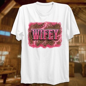 WIFEY Leopard Graphic Short Sleeve Tee