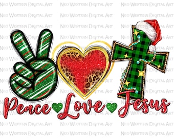 Peace Love Jesus png sublimation design download, Christmas png, Peace Love png, Christian png, Jesus png, Holy Night png,sublimate download