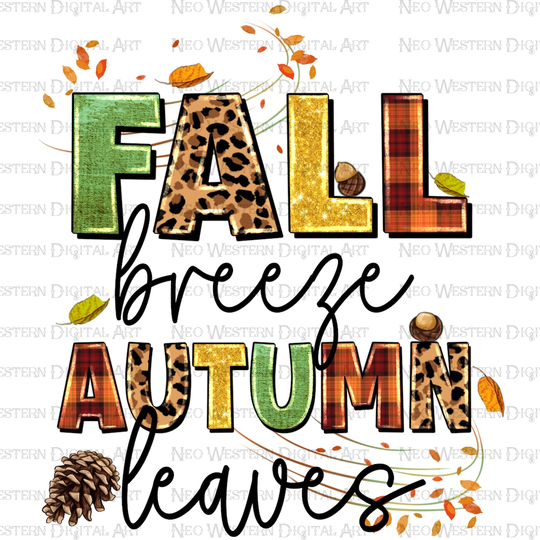 Fall Breeze Autumn Leaves Png Sublimation Design Download, Fall Leaves ...
