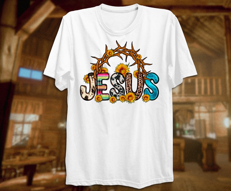 Jesus Sunflower Png Sublimation Design Download Christian - Etsy