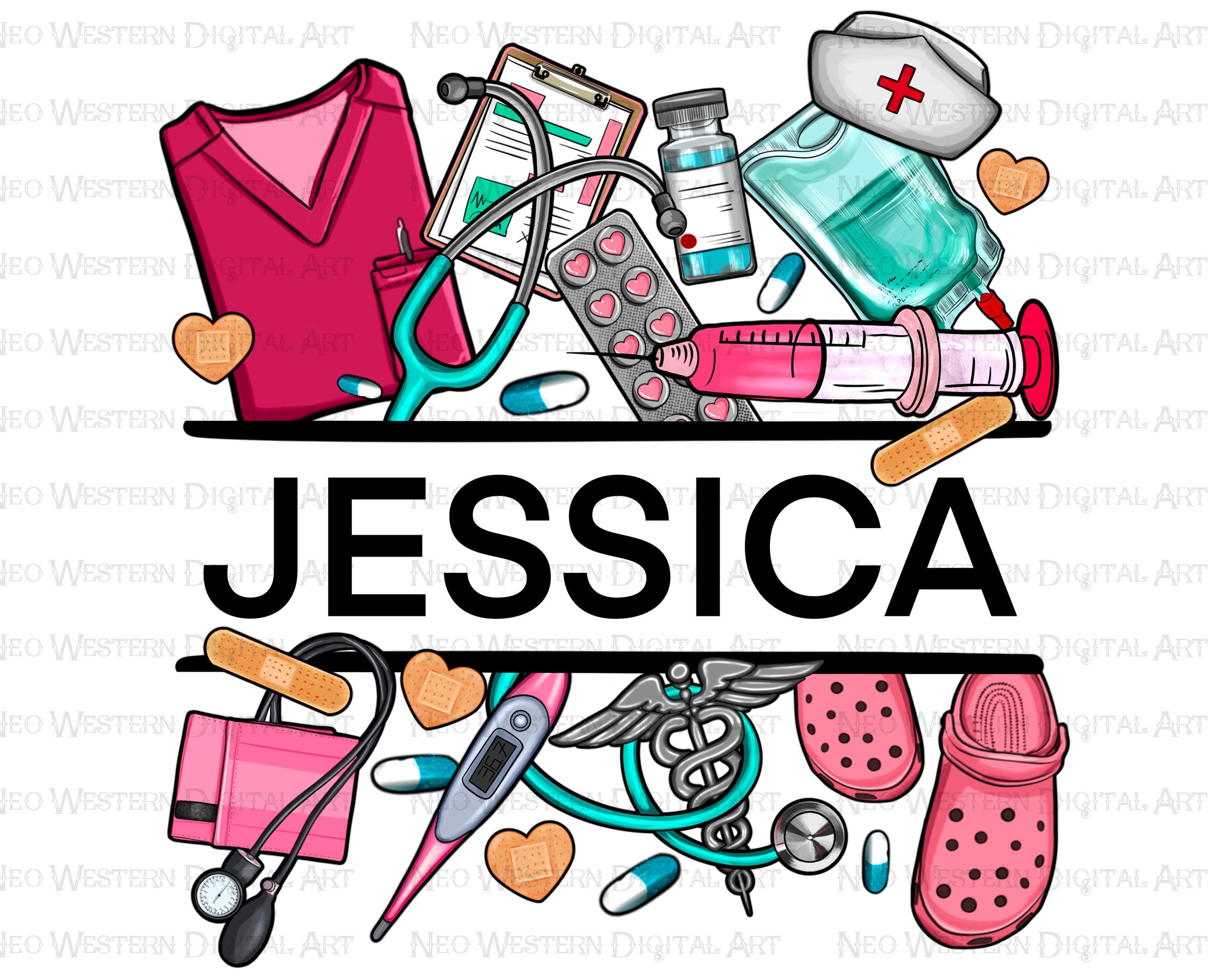 Custom name Nurse png sublimation design download, personalized name Nurse png, Nurse life png, Nursing png, sublimate designs download