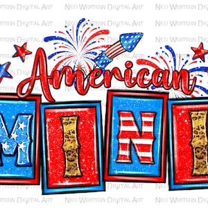 American mini png sublimation design download, 4th of July png, Independence Day png, western mini png, sublimate designs download