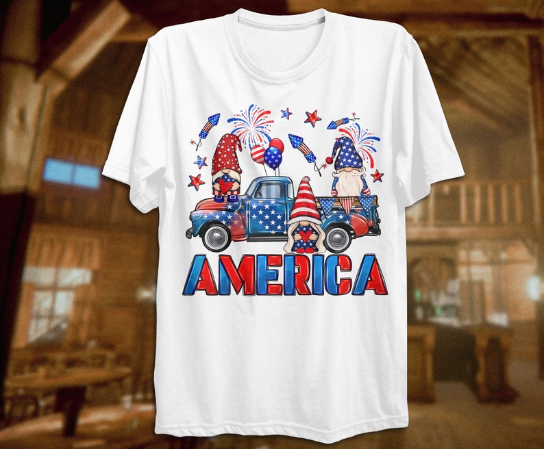 American Truck Gnomes Png Sublimation Design Download 4th of - Etsy